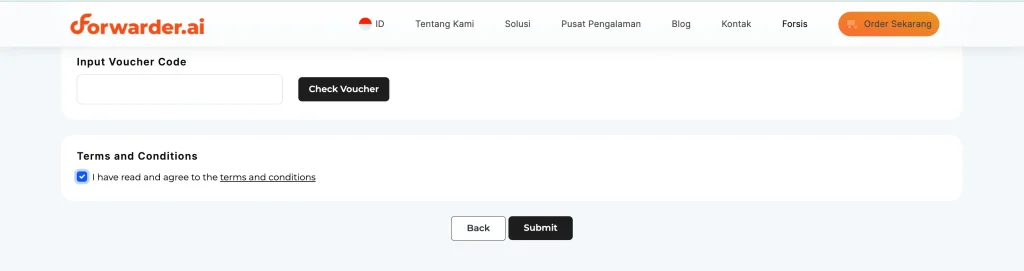langkah booking air freight forwarder ai