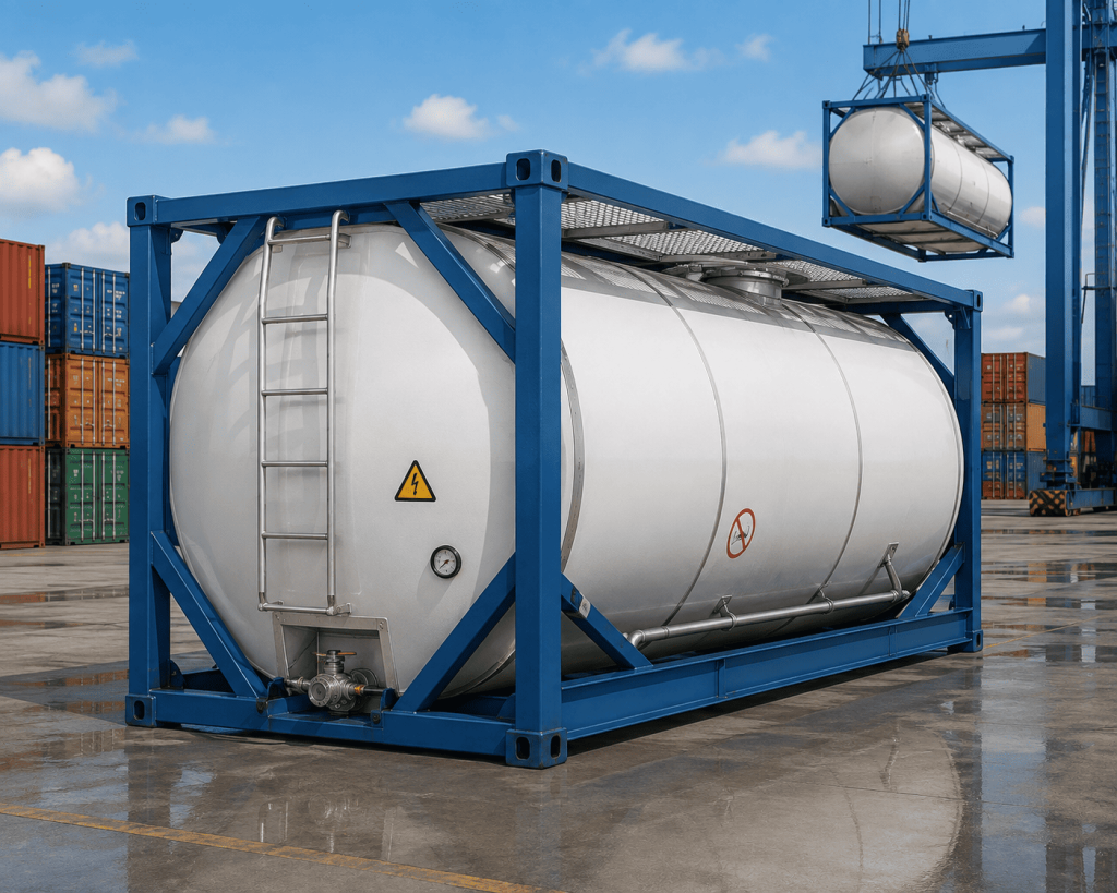 gambar ilustrasi iso tank container