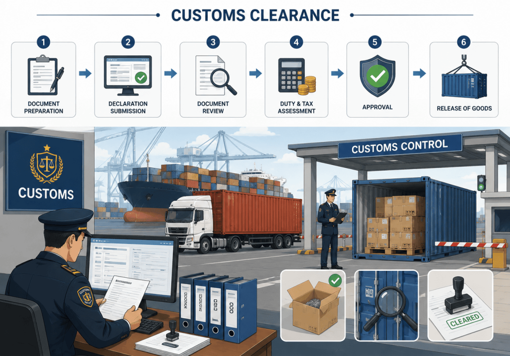 ilustrasi customs clearance