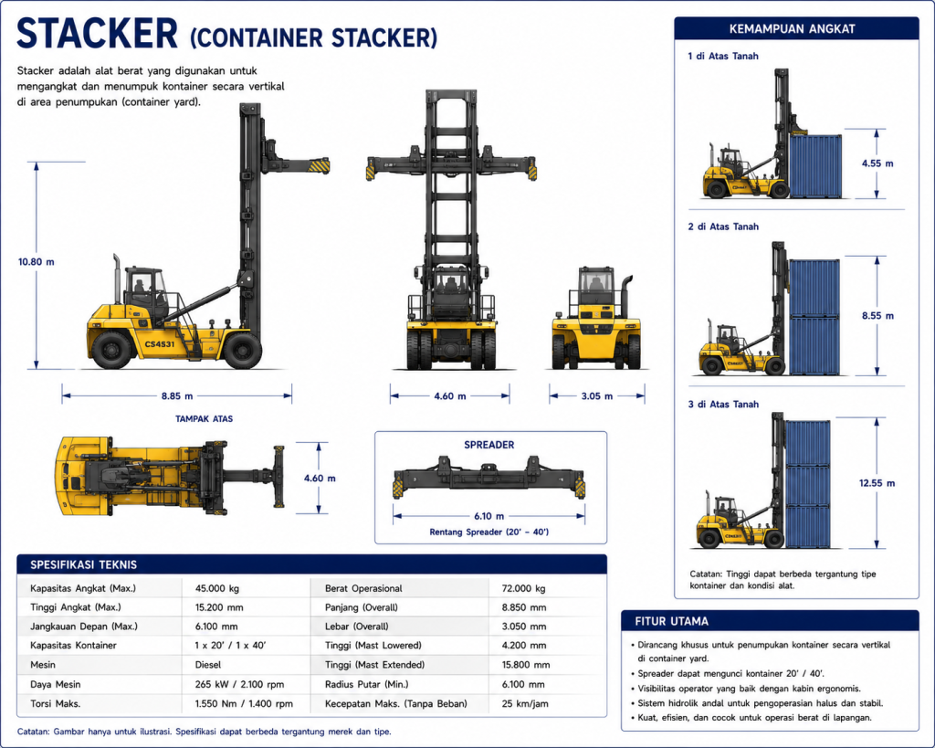 ilustrasi gambar stacker