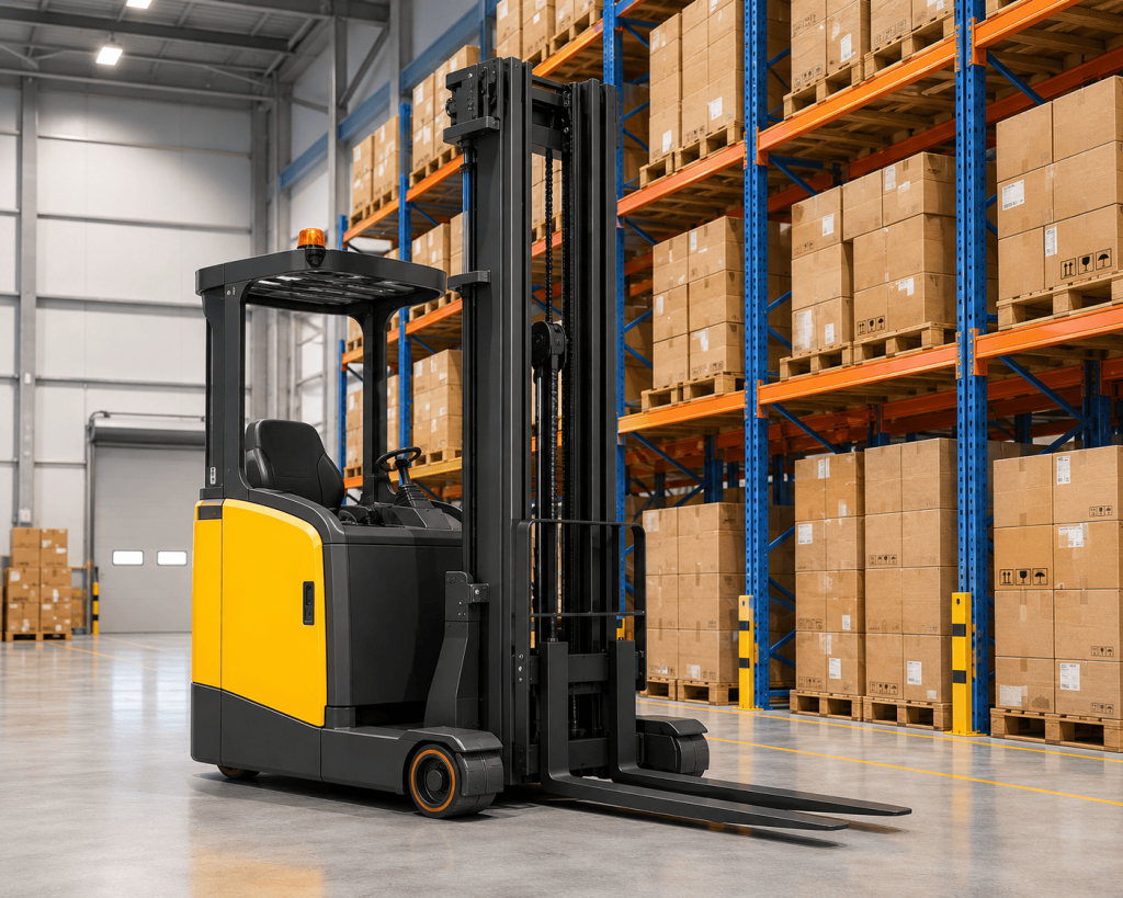 ilustrasi reach truck