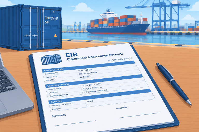 ilustrasi dokumen EIR container